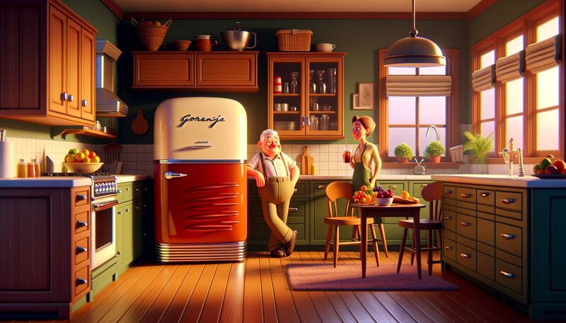 Gorenje OBRB 615 DOL Retro-Kühl-Gefrierkombination – stark reduziert